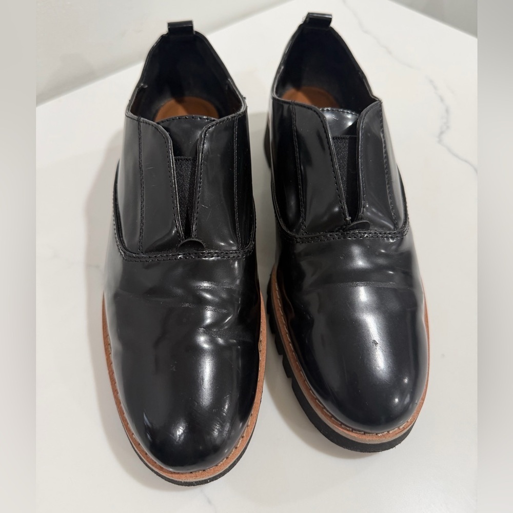 Zara Size 38 Black Leather Shoes - Picture 3 of 12